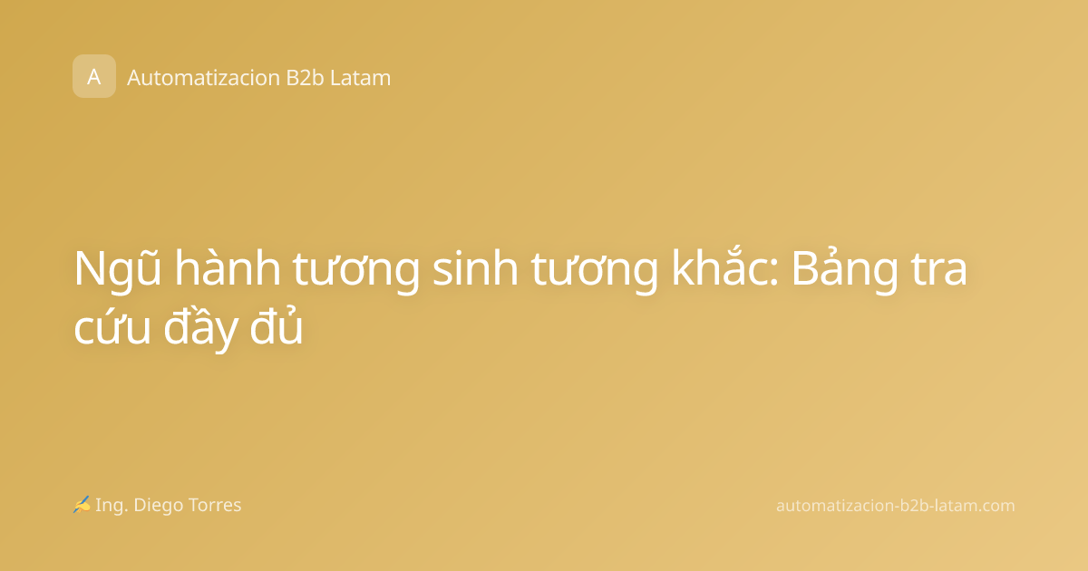 Ngũ hành tương sinh tương khắc: Bảng tra cứu đầy đủ
